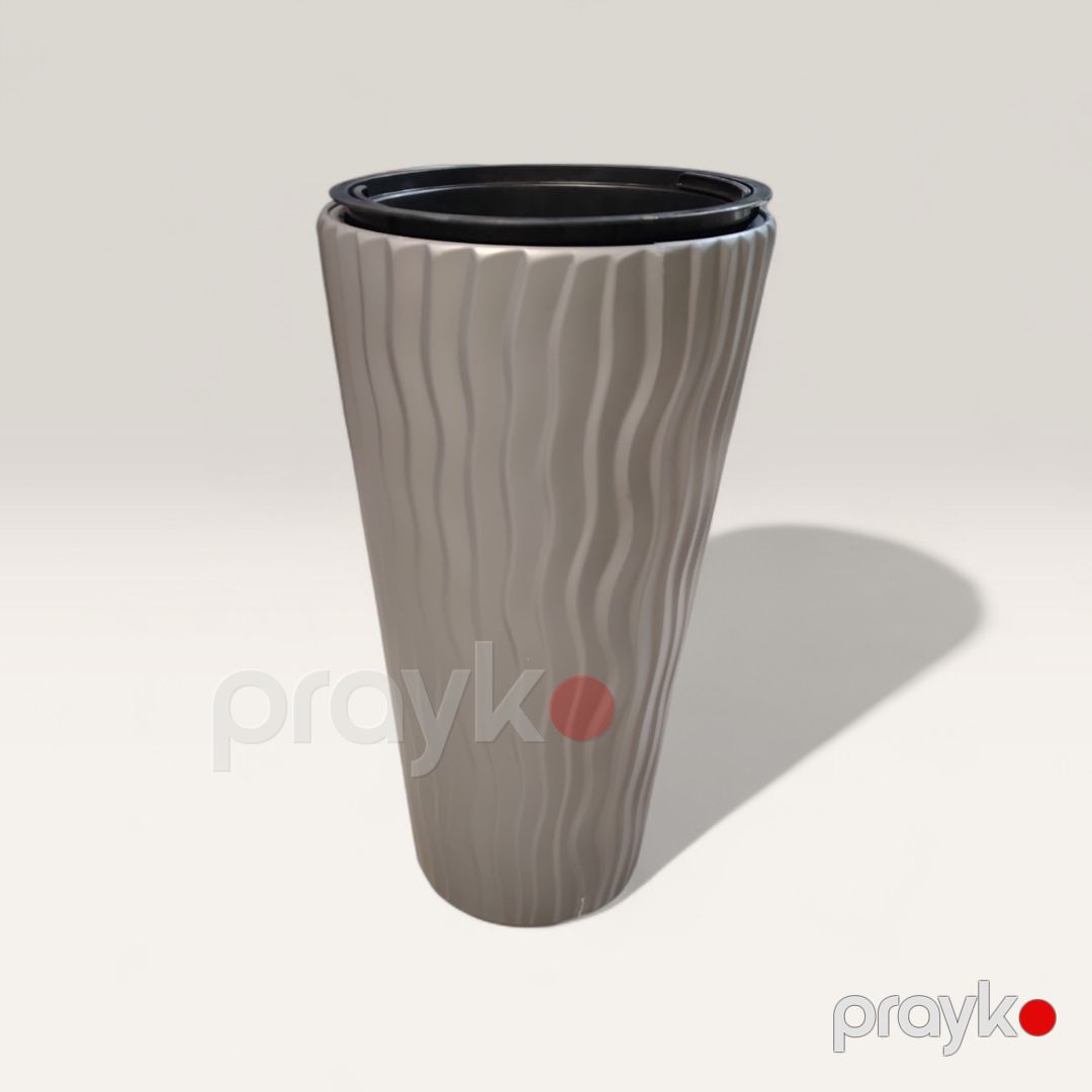 Bitkilər üçün dibçək Luna, 51x29x18 sm, plastik, boz, 20 l — Mallar, Bakı (2)