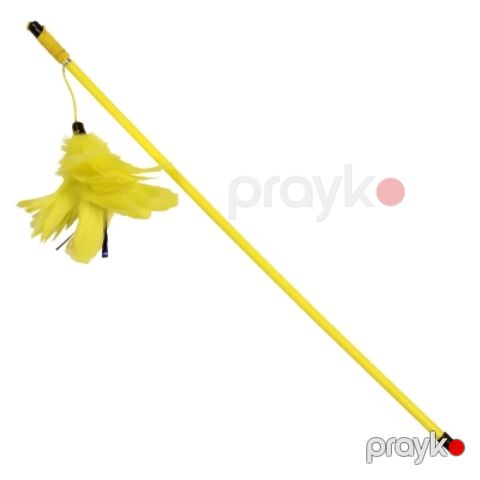 Pişiklər üçün oyuncaq Triol 22121023 Sarı lələklər, plastik, 100/500 mm — Bakı