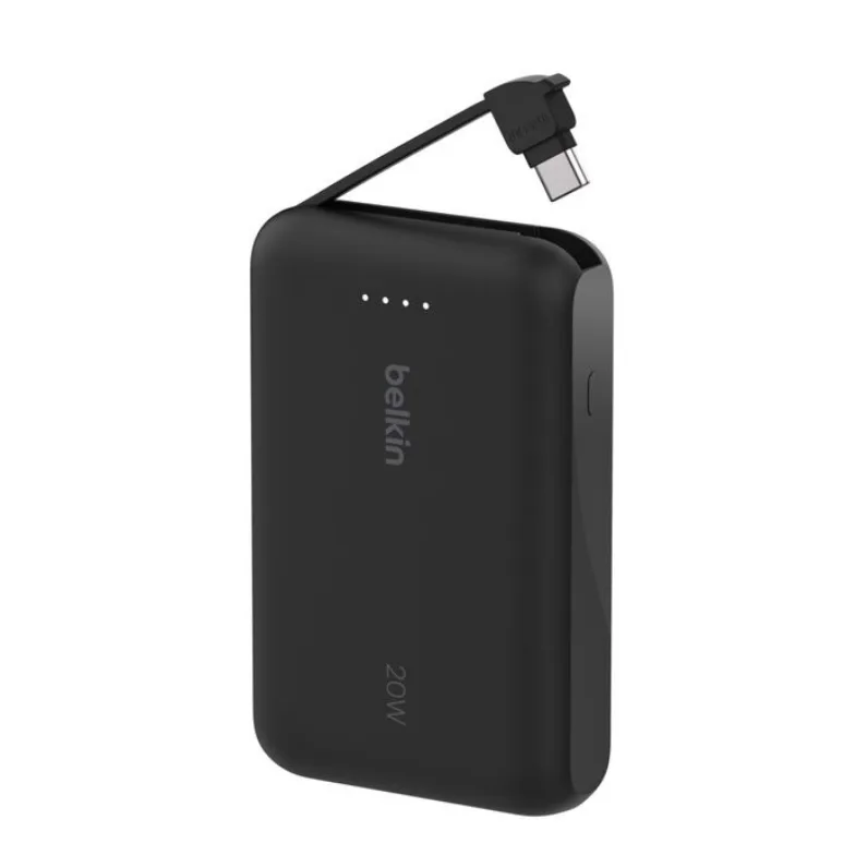 Power bank Belkin 10K PD20W Integrated Usb-c Cable Black — Mallar, Bakı (2)