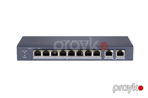 Hikvision 8 Port Fast Ethernet Unmanaged POE Switch — Pctech — Surveillance cameras