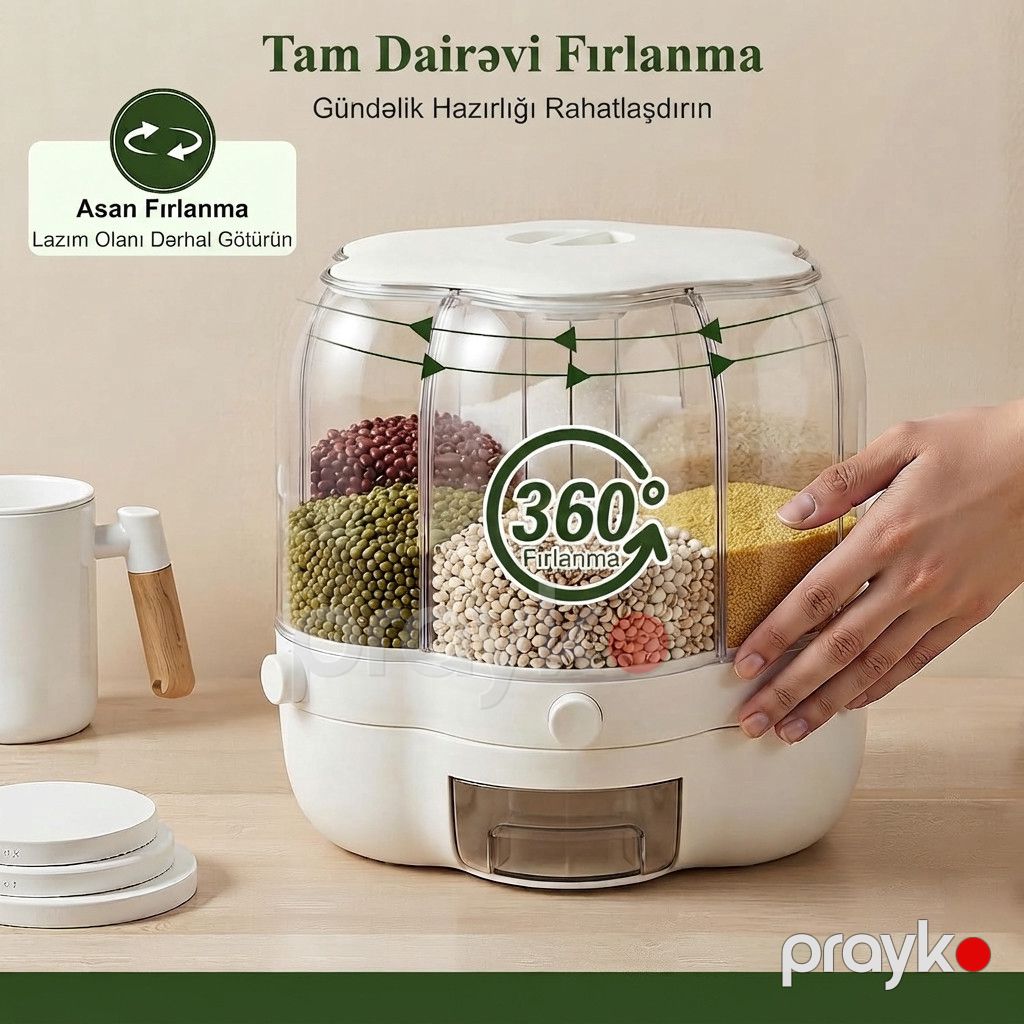 Konteyner Wexen 5040, şəffaf/ağ, plastik, 10000 ml — Mallar, Bakı (3)