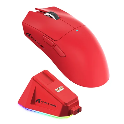Attack Shark X11 Lightweight Red Wireless Gaming Mouse — Bakı