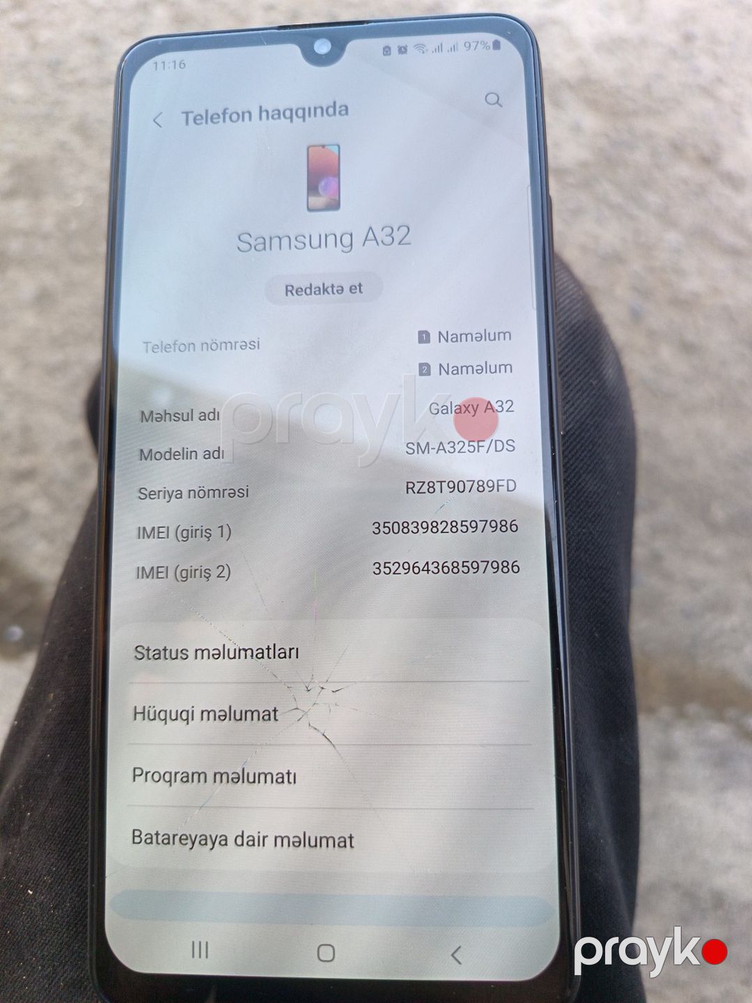Samsung Galaxy A32 Awesome White 128GB/4GB — Smartfonlar, Lənkəran (4)