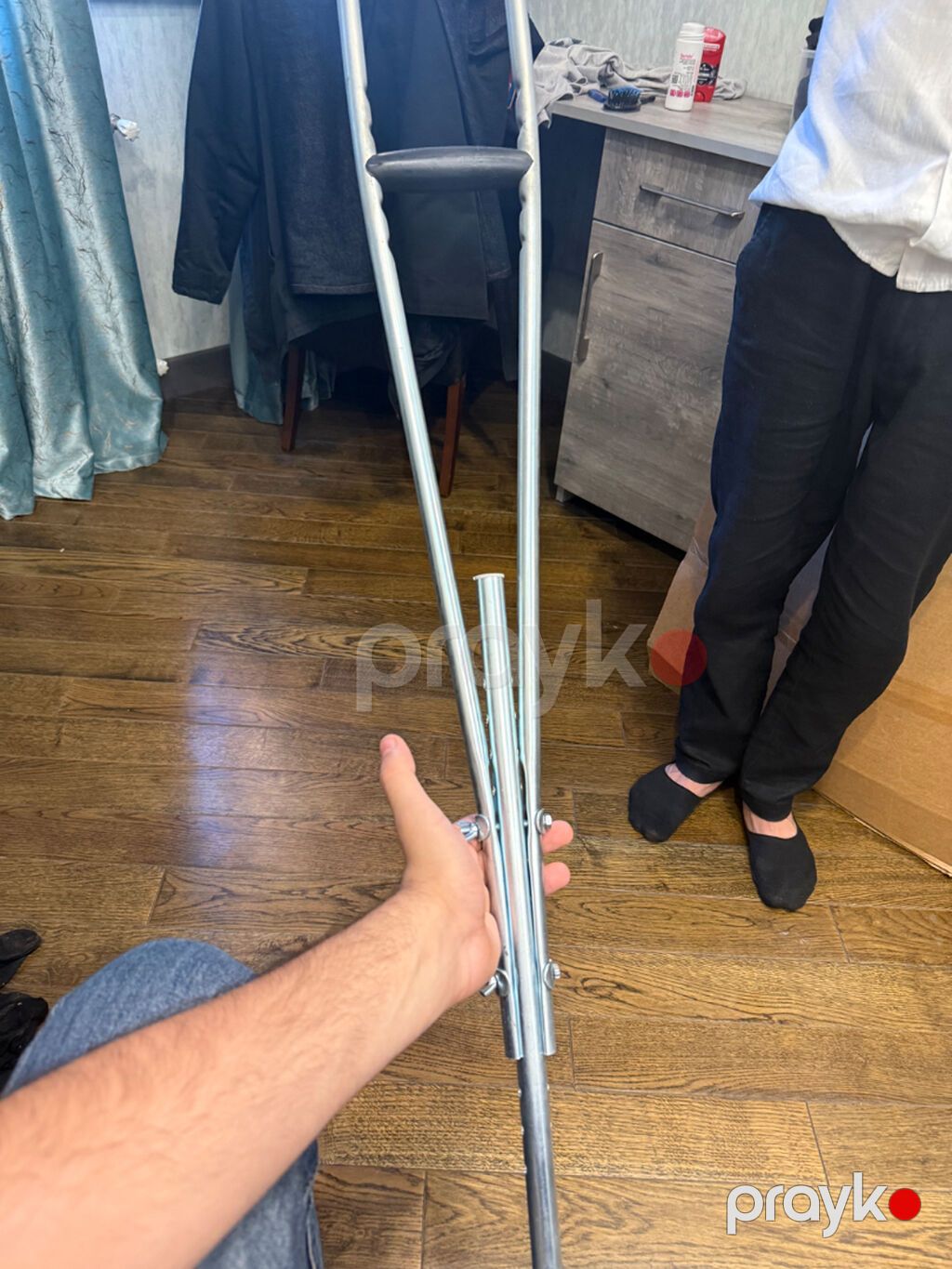 Metal qoltuqaltı ağac (2 ədəd) - Material: yüngül alüminium gövdə — Kürəklər və yürüyüş aparatları, Bakı (2)