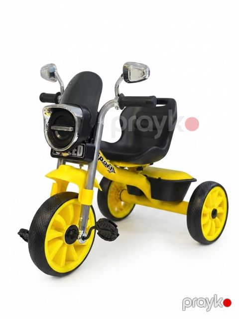 Üçtəkərli velosiped 819, 1-5 yaş, qara/sarı, metal — Bakı