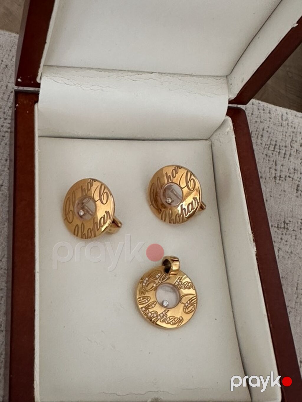 Dəstə daxildir: Sırğa, Chopard, Sarı qızıl, 750 Əyar — Təklifler, Xırdalan (5)