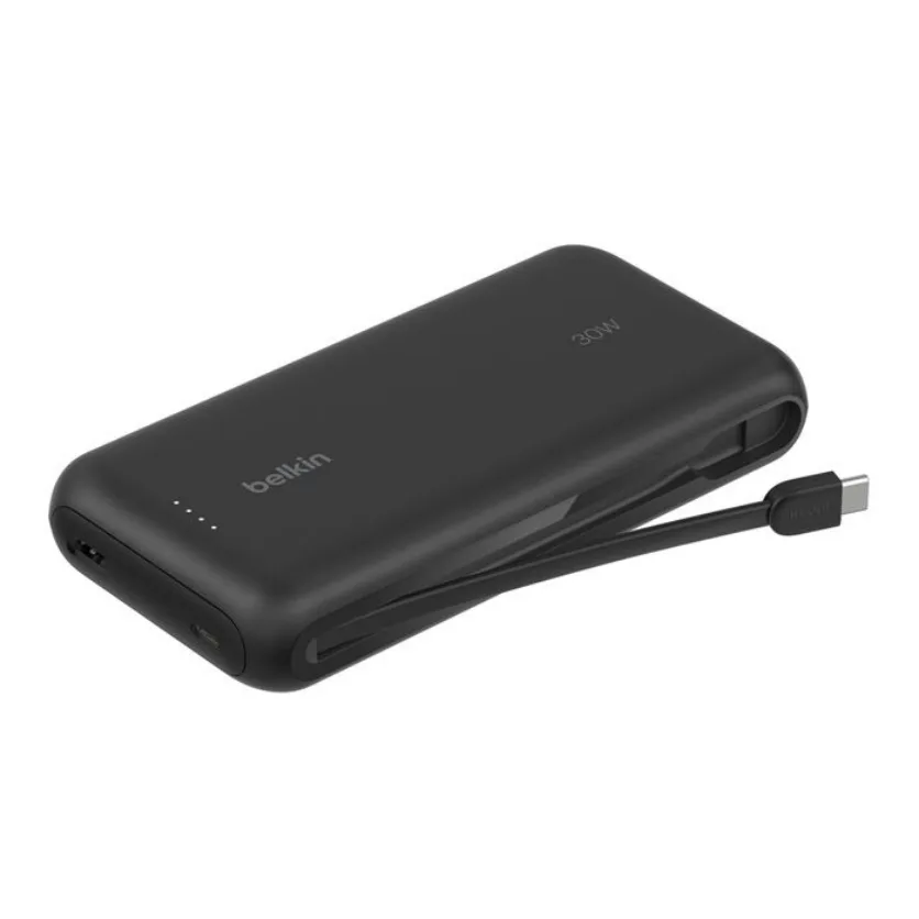 Power bank Belkin 20K PD30W Integrated Usb-c Cable Black — Mallar, Bakı (2)