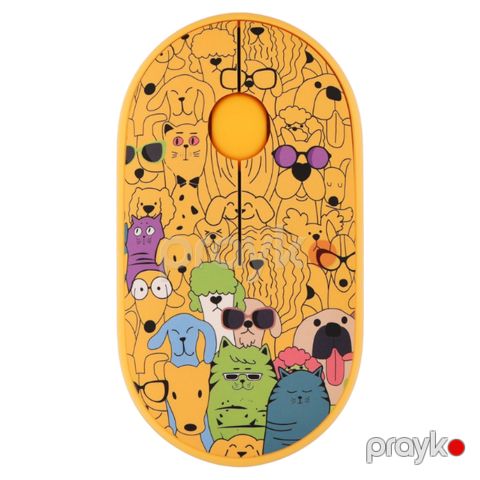 2E Mouse MF300 Pets:cats&dogs Silent WL BT, Yellow (2E-MF300WPETSYW) — Bakı