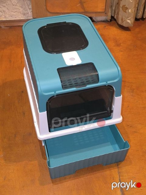 Qapalı pişik tualeti – çekmecəli və filtrli model - Material: möhkəm — Bakı