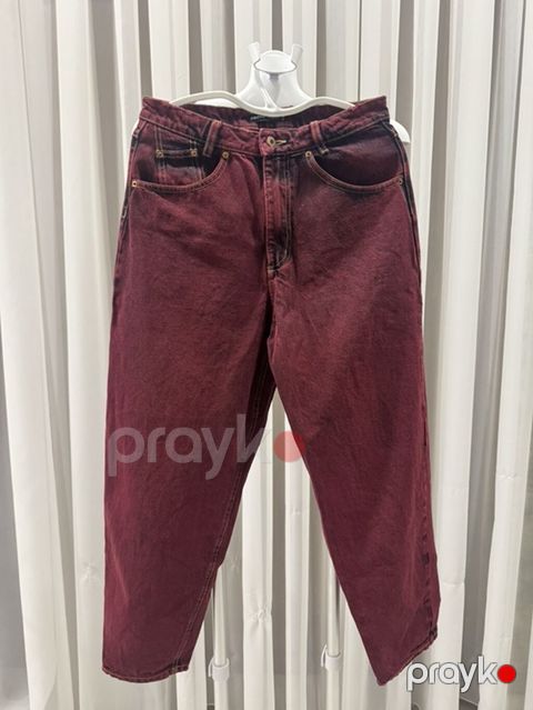 Cropp Town/ Bordo-qara denim şalvar Rusiyada alınıb, əla — Bakı