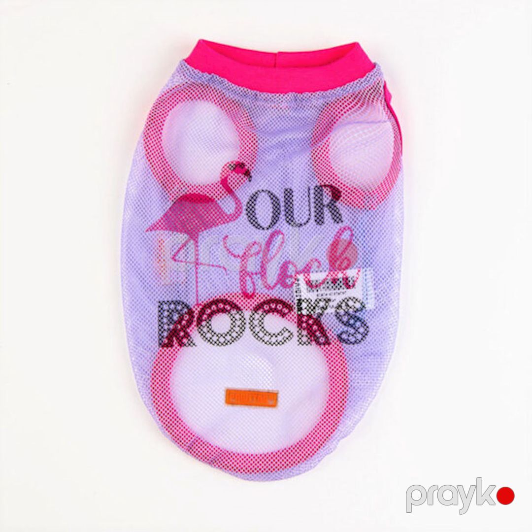 Futbolka Pawstar Rocks Mesh itlər və pişiklər üçün, 2XL, çəhrayı — Mallar, Bakı (3)
