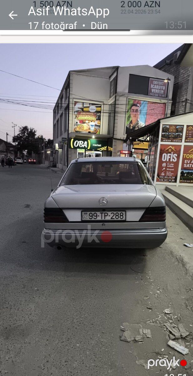 Mercedes 190, 1990 il 99-TP-288 — Avtomobillər, Bakı (2)