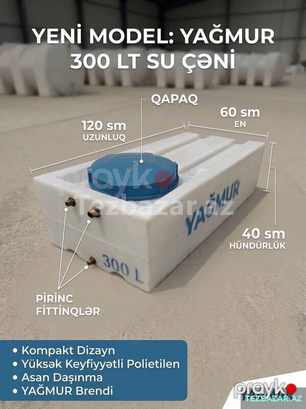 Yağmur Su Çənləri — Su çənləri, kanisterləri, bochkalar, Bakı (3)