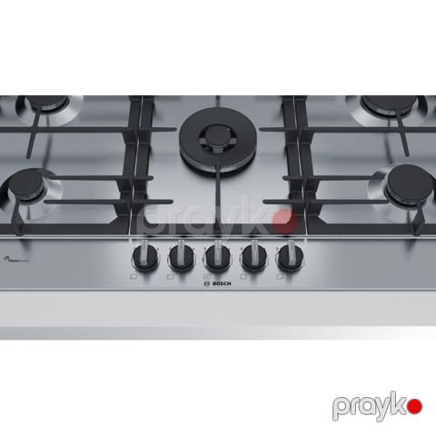 Bosch PCR9A5B90M Bişirmə Paneli – 5 Qaz Ocaq (WOK), Paslanmaz Polad, Gümüşü — Bakı