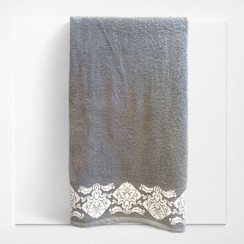 Bədən üçün dəsmal Kalen, pambıq, boz, 70x140 sm — Bakı