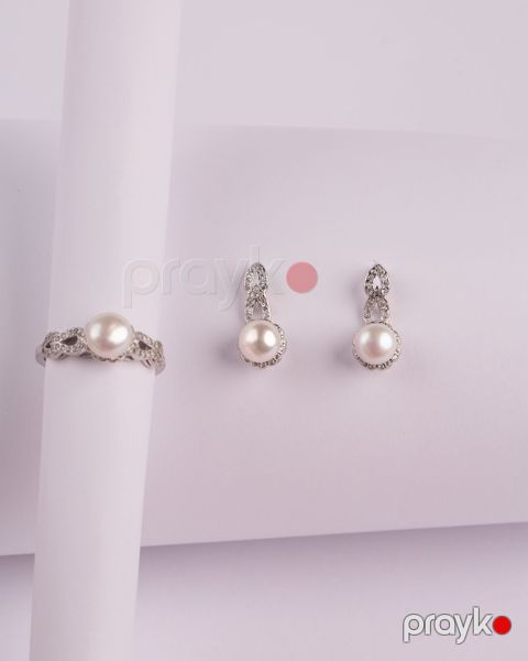 Zinət dəsti sırğa və üzük TT Silver QD018 — Bakı
