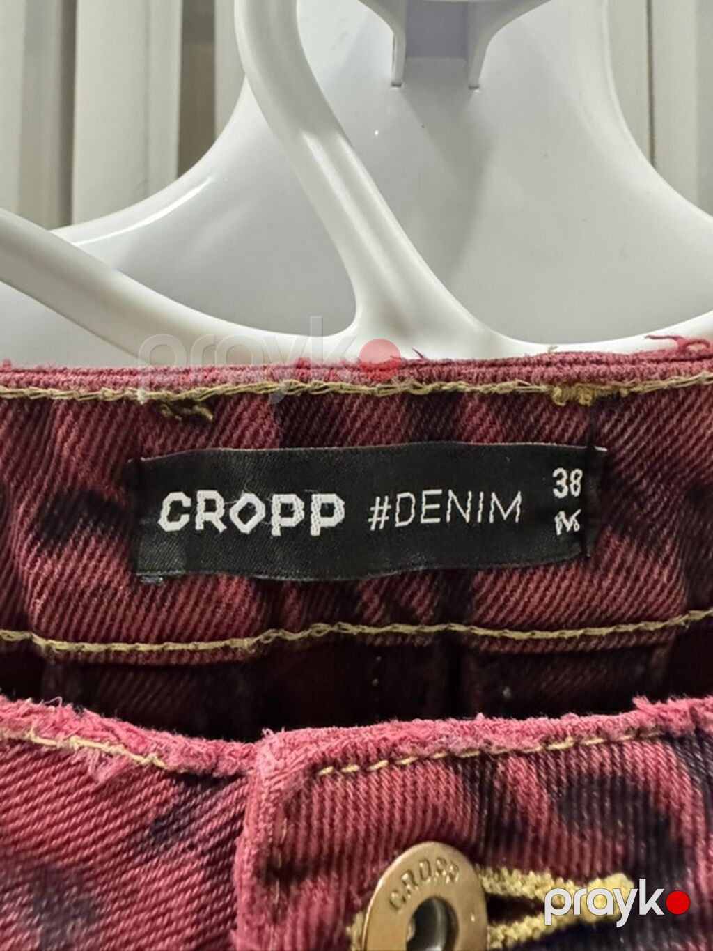 Cropp Town/ Bordo-qara denim şalvar Rusiyada alınıb, əla — Jins, Bakı (5)
