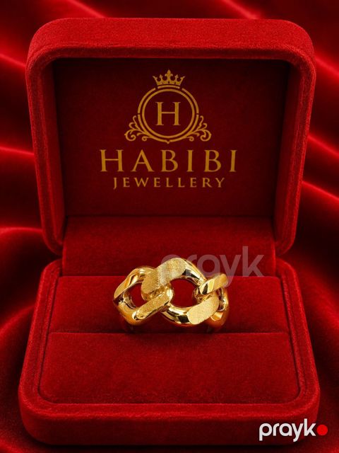 Qadınlar üçün üzük Habibi Jewellery HJ937, qızıl, qızılı, 1.62 q — Bakı