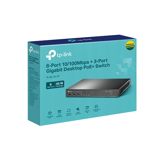 TP-Link TL-SL1311P Desktop Switch — Şəbəkə və server avadanlığı, Bakı (3)
