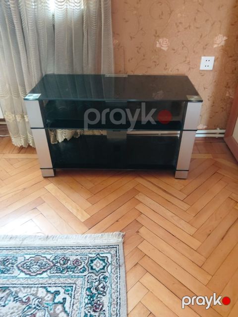 Şüş ə TV stendi - Material: qalın tünd (qara) temperli şüşə — Bakı
