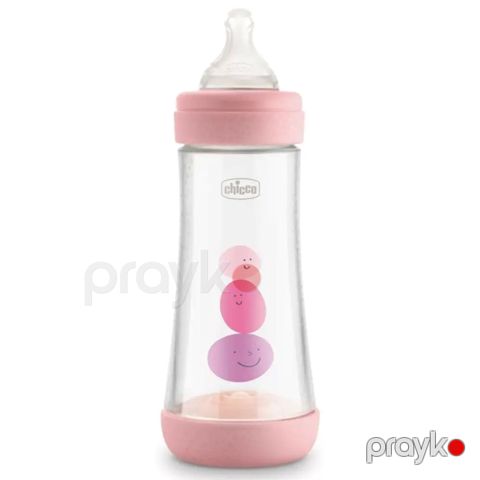 Qida şüşəsi Chicco Perfect 5, plastik, 4 m+, çəhrayı, 300 ml — Bakı