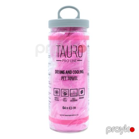 Heyvanları qurutmaq və sərinlətmək üçün dəsmal Tauro Pro Line, 1 əd, çəhrayı, 64x43 sm — Bakı
