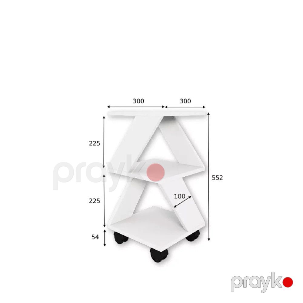 Jurnal masası Letta, Ldsp, ağ, 30x30x55.2 sm — Jurnal masaları, Bakı (2)