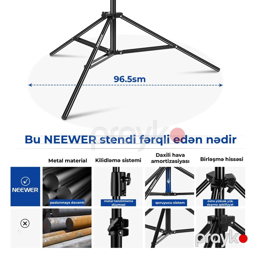 Neewer ST-260AC 260 sm amortizasiyalı işıq dayağı — Foto və video texnikası, Bakı (7)