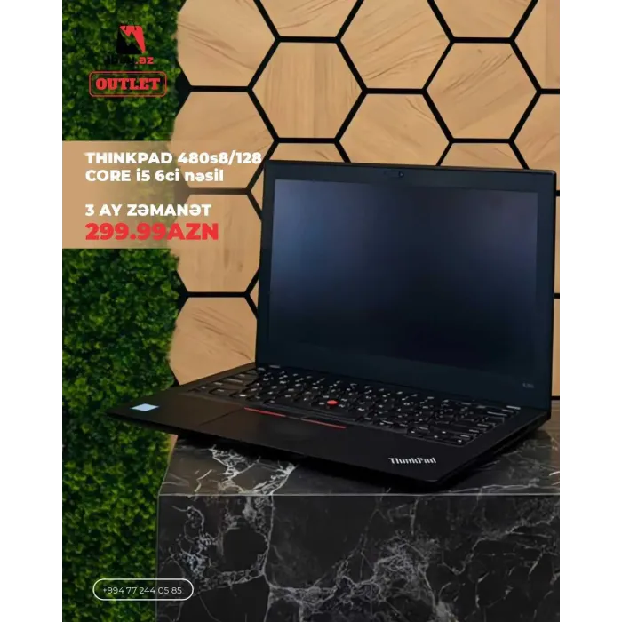 Lenovo ThinkPad T460s Noutbuk Intel Core i5-6300U 8GB RAM 128GB SSD — Bakı