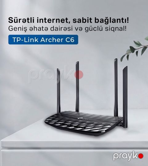 Wi-Fi siqnal gücləndirici "TP-Link Archer C6" — Bakı