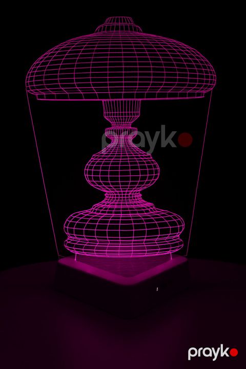 Gecə Lampası 3D LED Akril, Çəhrayı, 20x30 sm - lightdekor224 — Bakı