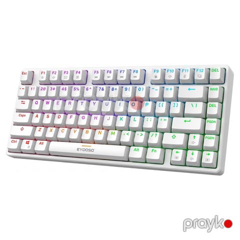 E-yooso Z686 White Oyun Klaviaturası RGB, Wireless (KB000065) — Bakı