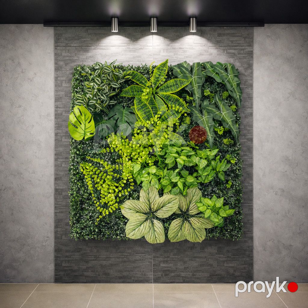 Süni yaşıllıq divar paneli 615s, plastik, 100x100 sm — Mallar, Bakı (2)