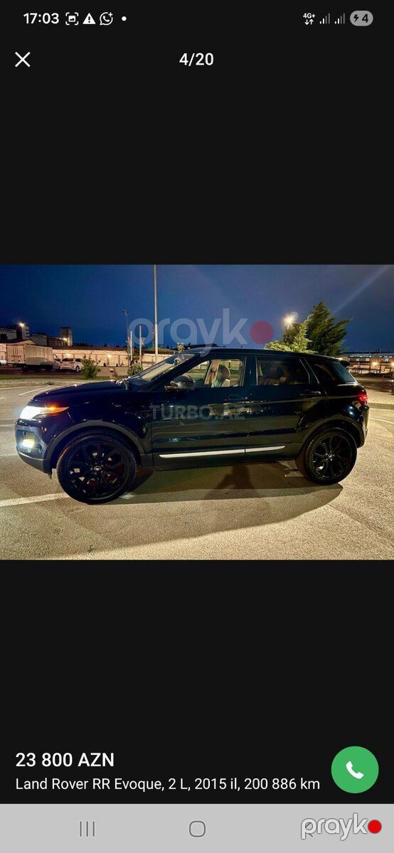 Land Rover RR Evoque, 2015 il — Avtomobillər, Bakı (10)