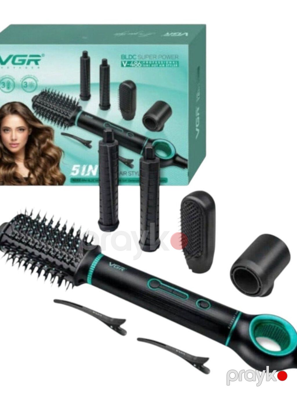 6970 Məhsulun adı: Hair Dryer VGR V-486 1200W 5-in-1 Blue Brend: No — Fən, Bakı (2)
