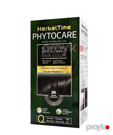 Qalıcı saç boyası Herbal Time Phytocare 3N Acı şokolad — Bakı