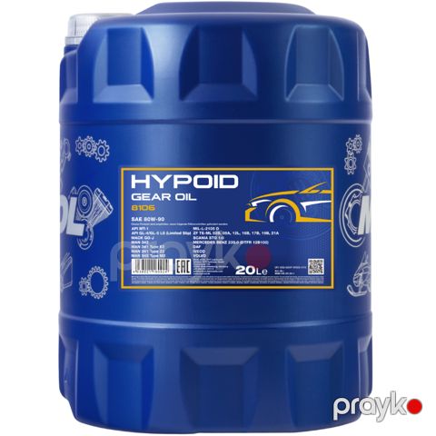Sürətlər qutusu üçün yağ Mannol Hypoid SAE 80W-90 8106 20 lt — Bakı