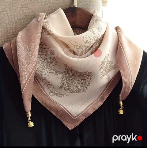 Qadınlar üçün yaylıq, bej, ipək — Bakı