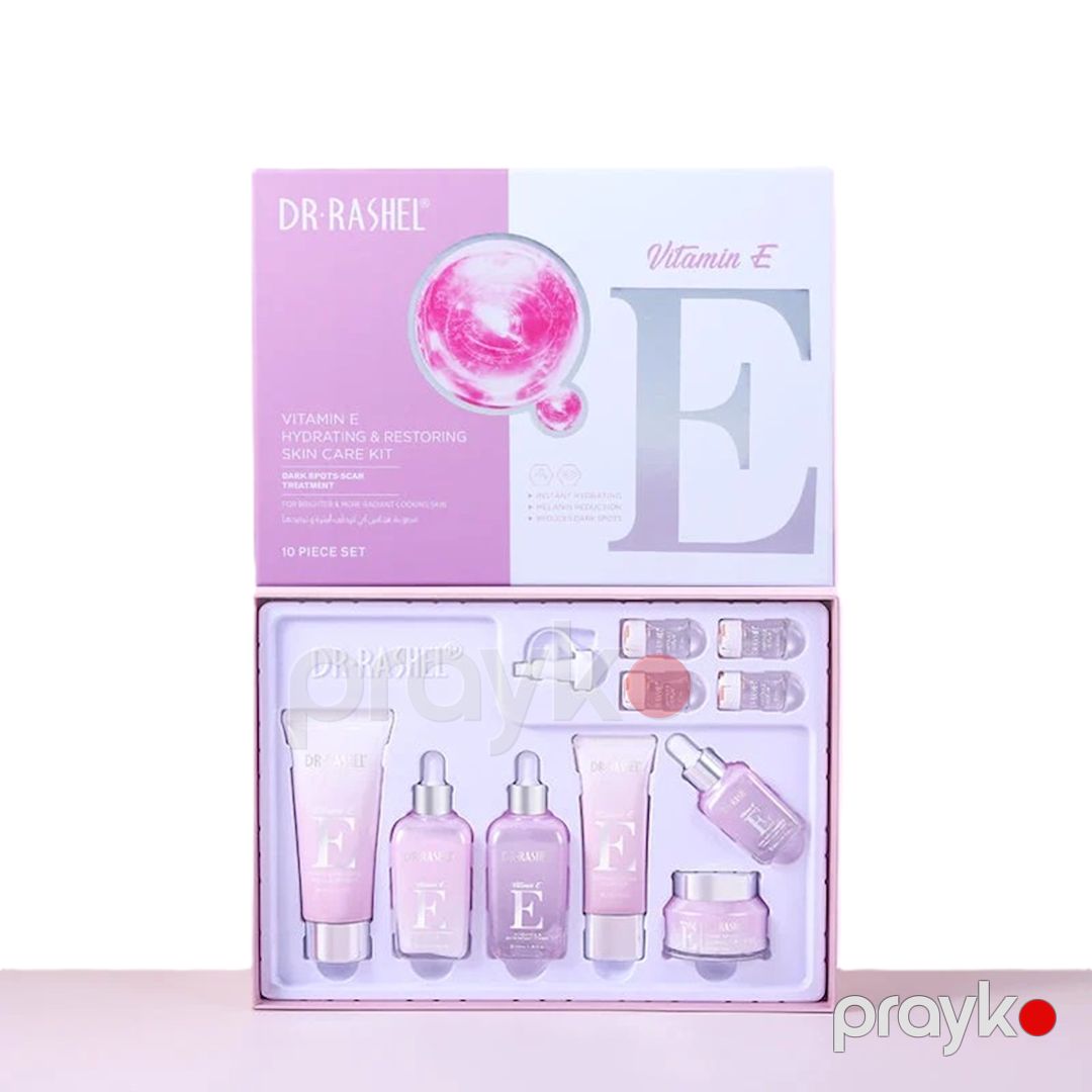 Üz dərisinə qulluq üçün dəst Dr.Rashel Vitamin E (makiyajın silinməsi üçün vasitə 80 ml + toner 100 ml + zərdab 30 ml + losyon 100 ml + BB krem 30 q + ampullu zərdab 4x5 ml) — Mallar, Bakı (2)