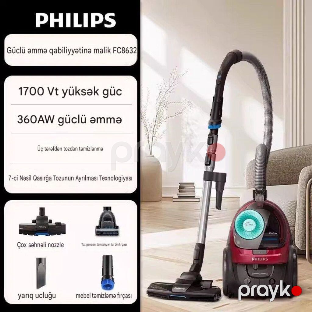 135 Məhsulun adı: Tozsoran Philips FC8632 PowerPro Active 1700W — Tozsoran, Bakı (5)