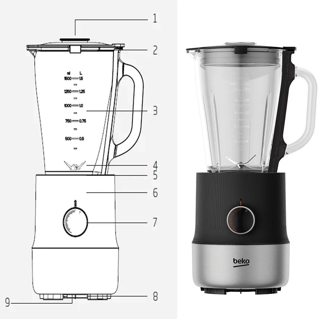 Blender Beko TBN 81808 BX — Mallar, Bakı (4)