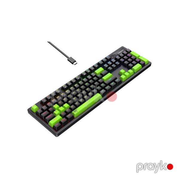 Havit KB893L Gaming Keyboard RGB (Qara + Yaşıl) (6939119080587) — Periferik cihazlar, Bakı (2)
