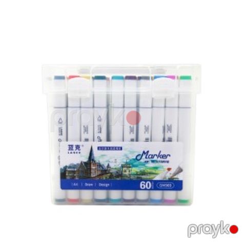 PRC LK909-60 İkitərəfli Flomaster Dəsti — Bakı