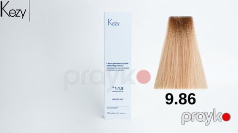 Saç boyası Kezy Involve 9.86 Светлый бежево-красный блонд 100 ml — Bakı