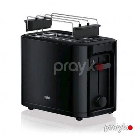 Braun HT 3010 BK Toster – 1000W, 2 Bölmə, 7 Qızartma Rejimi — Bakı