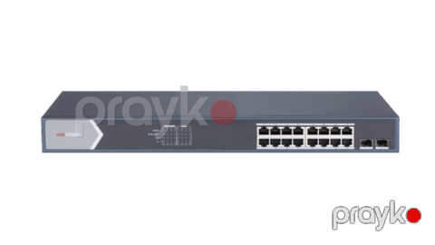 Hikvision 16 Port Gigabit Smart POE Switch (DS-3E1518P-SI) — Pctech — Surveillance cameras