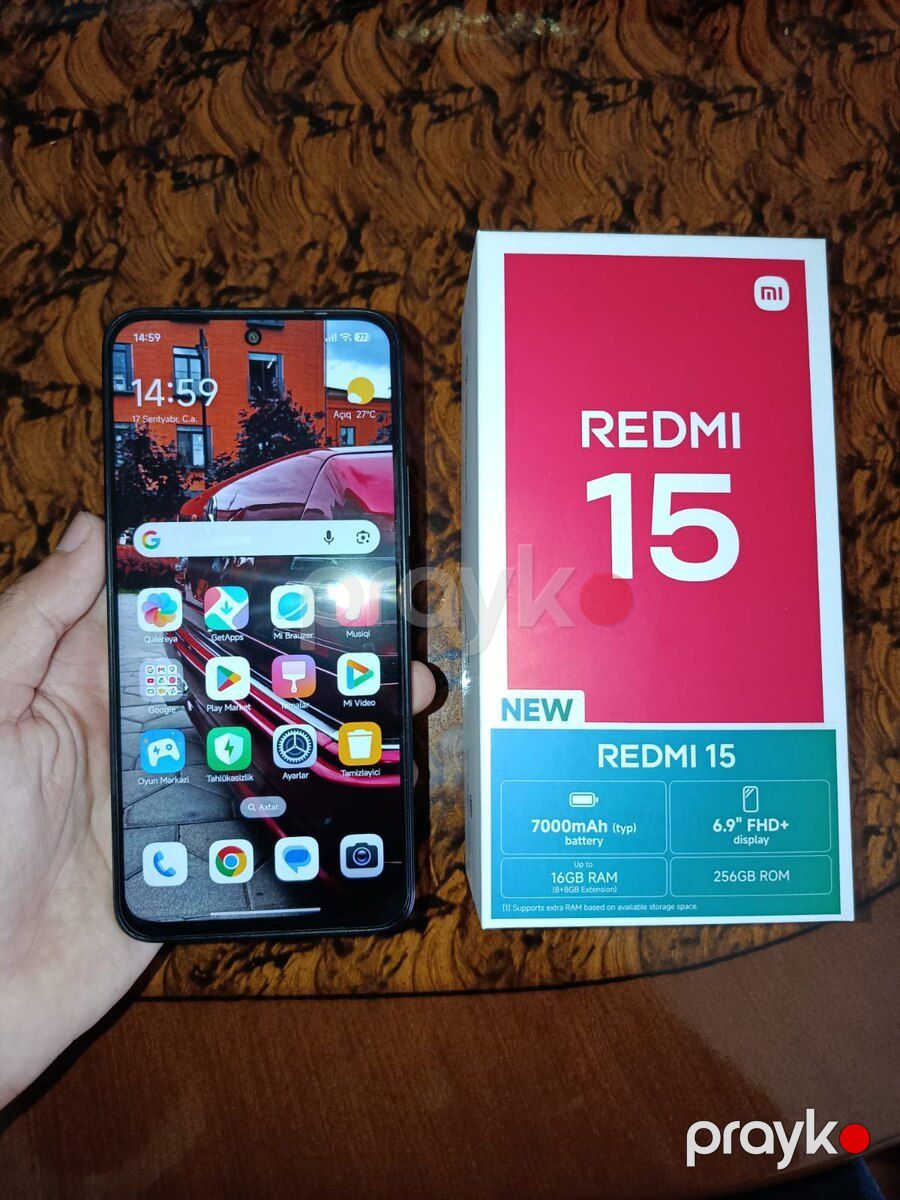 Xiaomi Redmi 15 Midnight Black 256GB/16GB — Smartfonlar, Bakı (3)