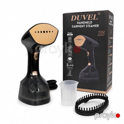 7474 Məhsulun adı: Geyim buxarlayıcısı Duvel X6, Əl, 2000 Vt, Qara — Bakı