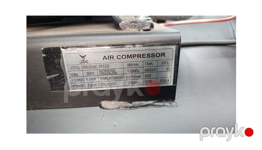 8904 Məhsulun adı: Hava kompressoru Legend DFW0.67 250 L Brend — Pompa və kompressor, Bakı (2)