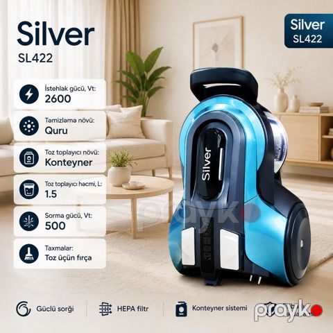 246 Məhsulun adı: Tozsoran Silver SL422 2600 W quru konteynerli 1.5 — Bakı